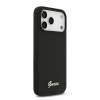Guess для iPhone 17 Pro Max чехол Liquid silicone Gold metal logo & Camera Hard Black (MagSafe)